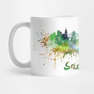 Sau Paulo skyline in watercolor Mug